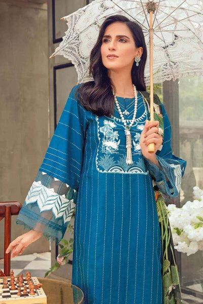 Gul Ahmed 3PC Unstitched Embroidered Lawn Suit With Digital Printed Chiffon Dupatta BM-12004