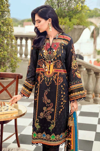 Gul Ahmed 3PC Digital Printed Chiffon Dupatta Unstitched Digital Printed Lawn Suit BM-12021