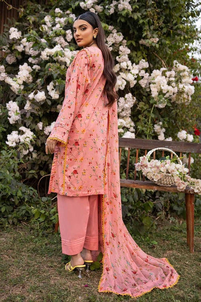 Gul Ahmed 3PC Printed Lawn Unstitched Suit with Chiffon Dupatta - BM-42002