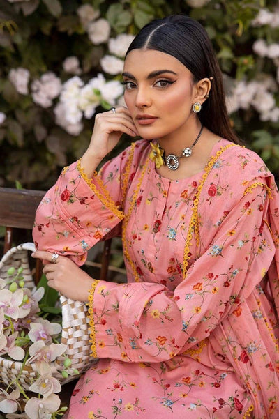 Gul Ahmed 3PC Printed Lawn Unstitched Suit with Chiffon Dupatta - BM-42002