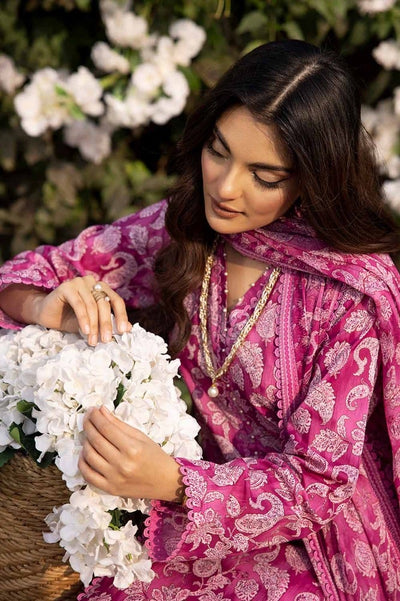 Gul Ahmed 3PC Printed Lawn Unstitched Suit with Chiffon Dupatta - BM-42004