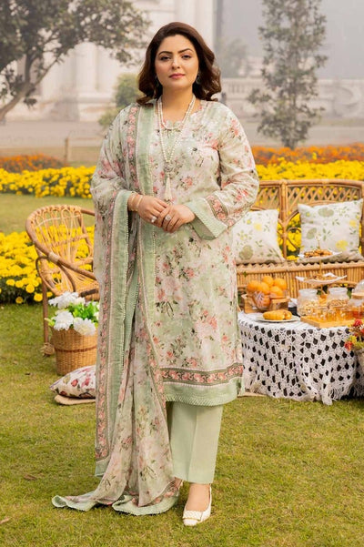 Gul Ahmed 3PC Printed Lawn Unstitched Suit with Chiffon Dupatta - BM-42013