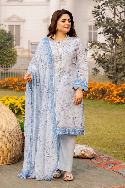 Gul Ahmed 3PC Printed Lawn Unstitched Suit with Chiffon Dupatta - BM-42015