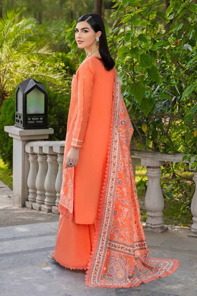 Gul Ahmed 3PC Embroidered Cambric Unstitched Suit with Printed Burnout Dupatta BN-32004
