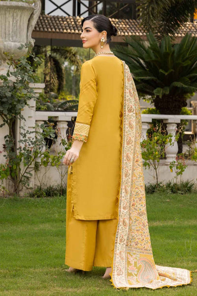 Gul Ahmed 3PC Embroidered Cambric Unstitched Suit with Printed Burnout Dupatta BN-32006
