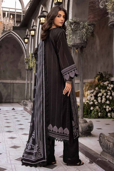 Gul Ahmed 3PC Embroidered Printed Lawn Unstitched Suit with Burnout Tissue Silk Dupatta - BN-42002