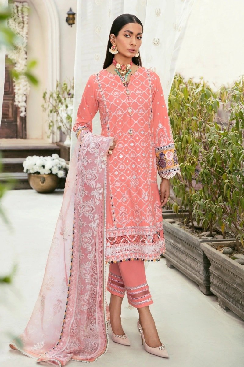 Baroque 3 Piece Unstitched Embroidered Lawn Suit - BQU-BL08-07