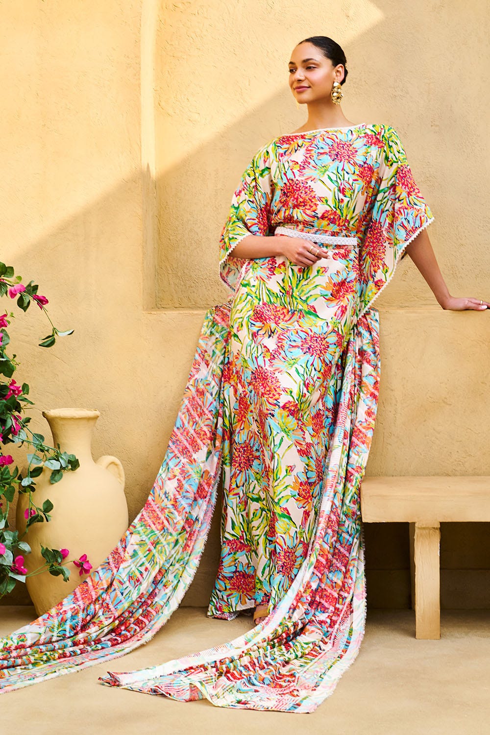 Gul Ahmed 3 Piece Unstitched Printed Pure Bamboo Silk Suit with Printed Chiffon Dupatta BS-52003