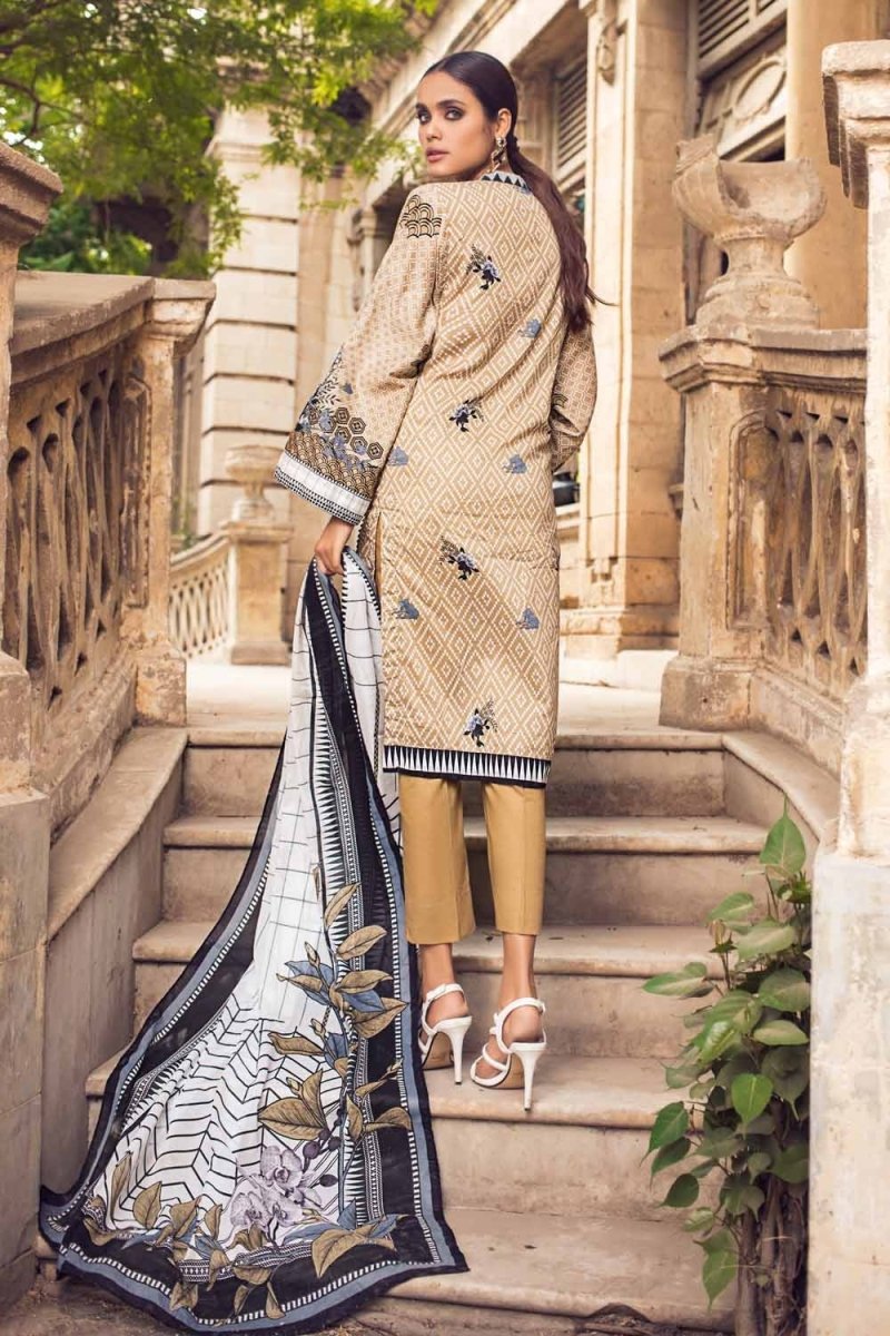 Gul Ahmed 2PC Unstitched Printed Lawn Shirt With Lawn Dupatta BT-12003