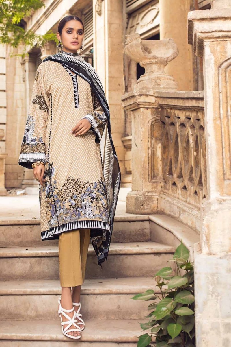 Gul Ahmed 2PC Unstitched Printed Lawn Shirt With Lawn Dupatta BT-12003