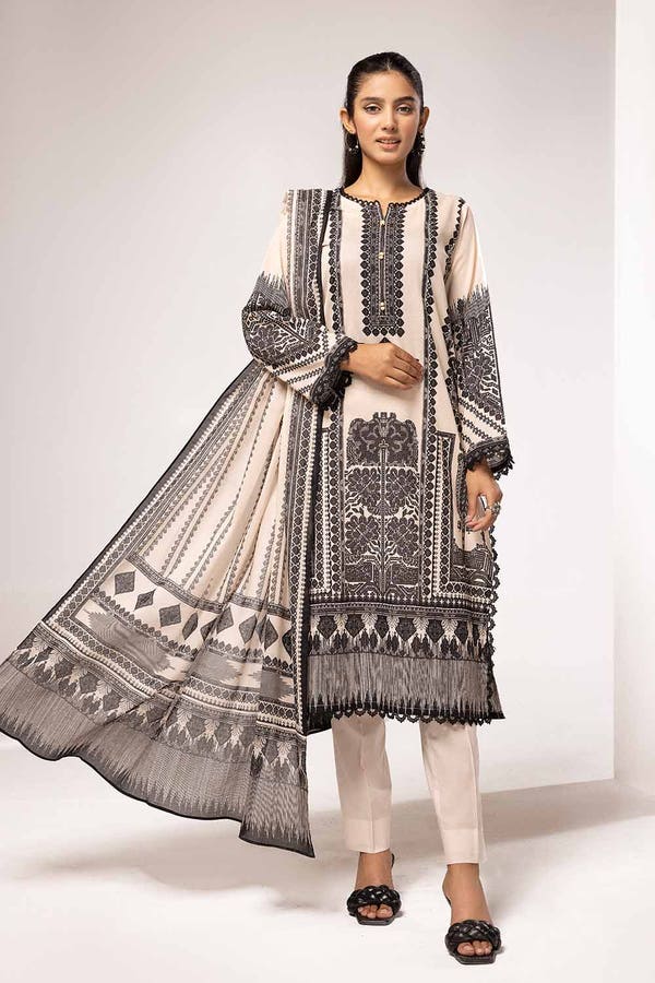 Gul Ahmed 2PC Unstitched Printed Lawn Suit BT-42002