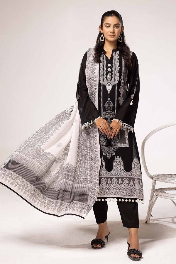 Gul Ahmed 2PC Unstitched Printed Lawn Suit BT-42005