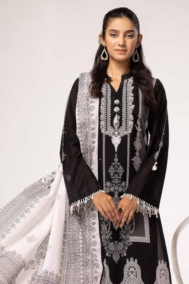 Gul Ahmed 2PC Unstitched Printed Lawn Suit BT-42005