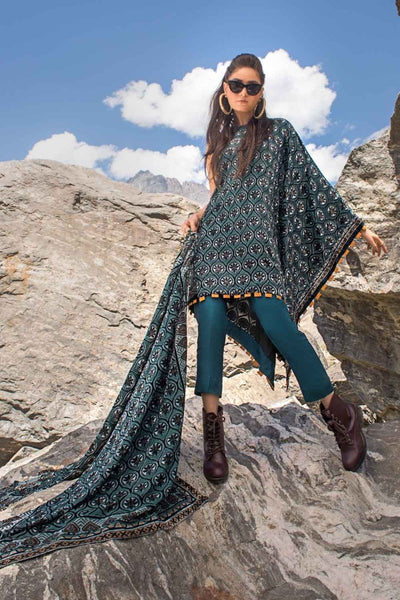 Gul Ahmed 3PC Unstitched Velvet Suit With Velvet Dupatta BVL-12011 A