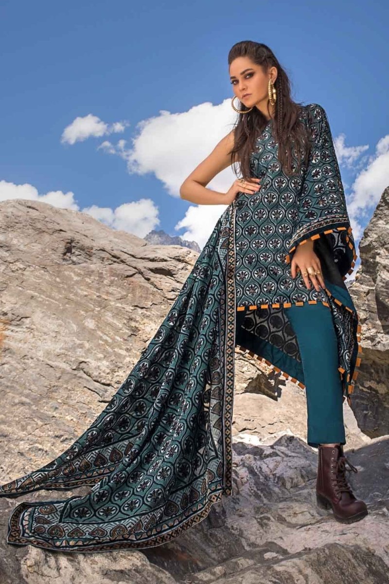 Gul Ahmed 3PC Unstitched Velvet Suit With Velvet Dupatta BVL-12011 A