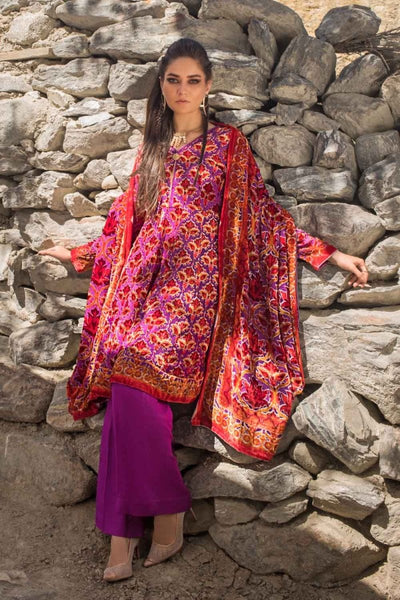 Gul Ahmed 3PC Unstitched Velvet Suit With Velvet Dupatta BVL-12012 A