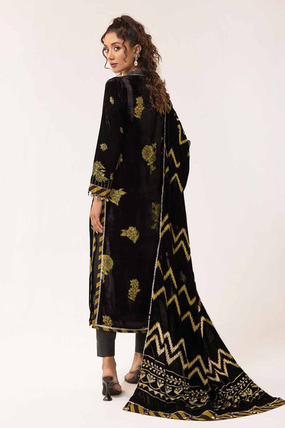 Gul Ahmed 3 Piece Unstitched Burnout Velvet Suit with Diamanties Burnout Velvet Dupatta BVL-42001