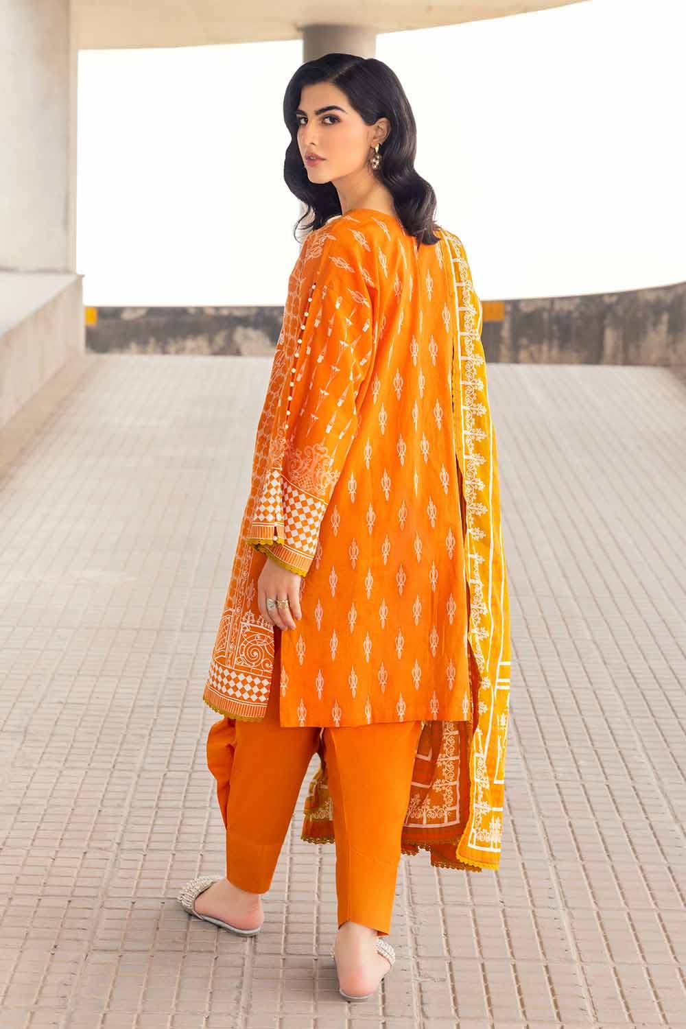 Gul Ahmed 3PC Embroidered Cambric Unstitched Suit with Printed Lawn Dupatta CBE-32009