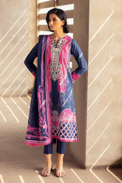 Gul Ahmed 3PC Embroidered Cambric Unstitched Suit with Digital Printed Lawn Dupatta CBE-32012