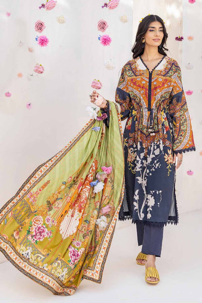 Gul Ahmed 3PC Printed Cambric Unstitched Suit with Lawn Dupatta CBN-32016