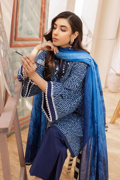 Gul Ahmed 3PC Printed Cambric Unstitched Suit with Lawn Dupatta CBN-32018
