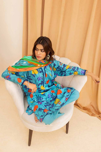 Gul Ahmed 3PC Printed Cambric Unstitched Suit with Lawn Dupatta CBN-32021