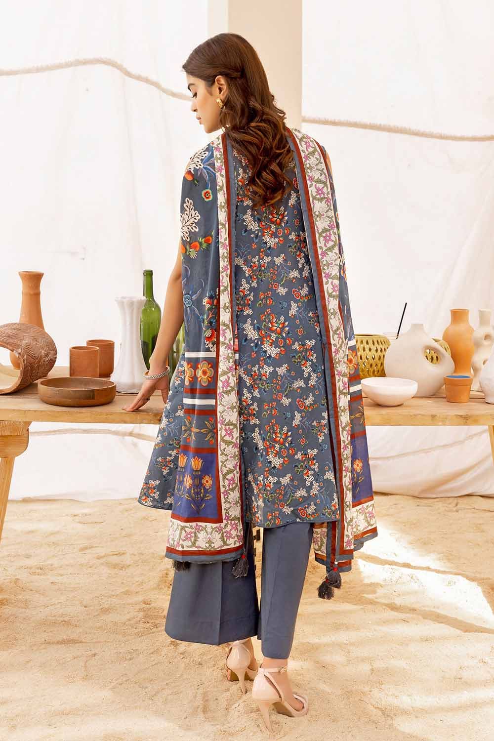 Gul Ahmed 3PC Printed Cambric Unstitched Suit with Lawn Dupatta CBN-32023