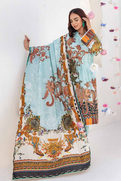 Gul Ahmed 3PC Printed Cambric Unstitched Suit with Lawn Dupatta CBN-32025