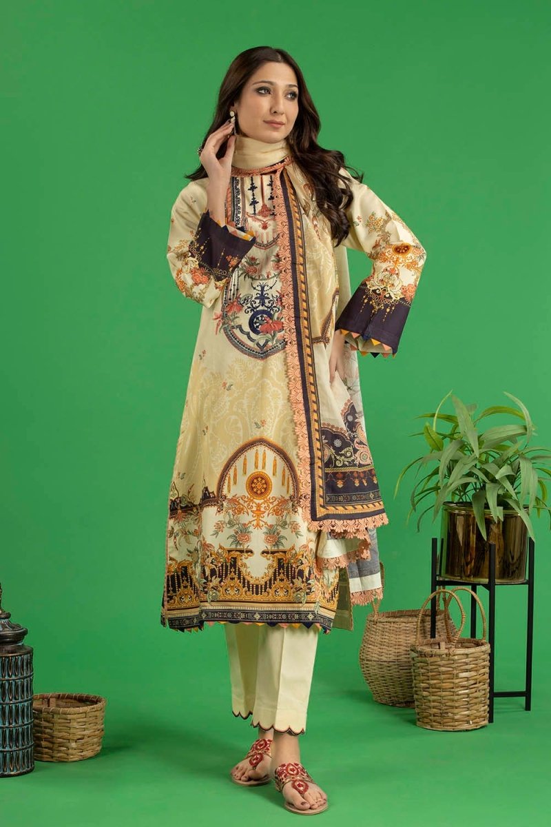 Gul Ahmed 3PC Corduroy Unstitched Embroidered Suit CD-22006