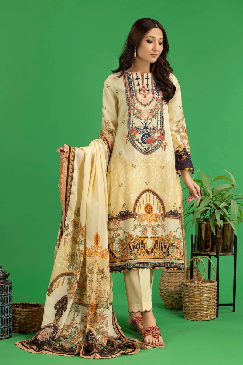 Gul Ahmed 3PC Corduroy Unstitched Embroidered Suit CD-22006