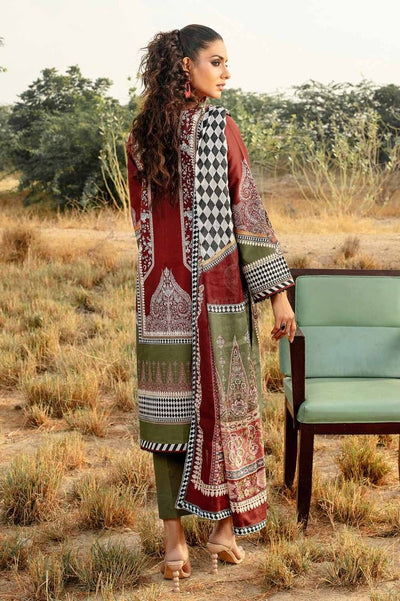 Gul Ahmed 3PC Digital Printed Corduroy Unstitched Suit with Digital Printed Cotton Net Dupatta CD-32002