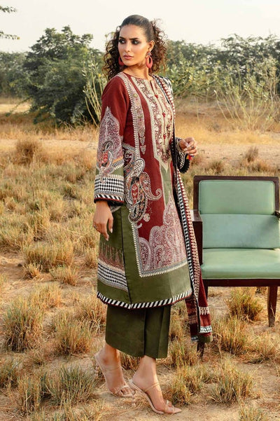 Gul Ahmed 3PC Digital Printed Corduroy Unstitched Suit with Digital Printed Cotton Net Dupatta CD-32002