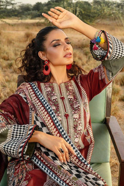 Gul Ahmed 3PC Digital Printed Corduroy Unstitched Suit with Digital Printed Cotton Net Dupatta CD-32002