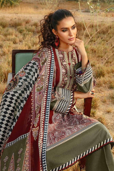 Gul Ahmed 3PC Digital Printed Corduroy Unstitched Suit with Digital Printed Cotton Net Dupatta CD-32002