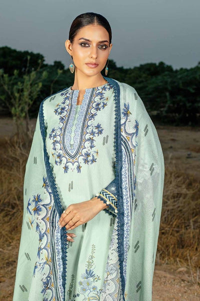 Gul Ahmed 3PC Printed Corduroy Unstitched Suit with Cotton Net Dupatta CD-32004 A