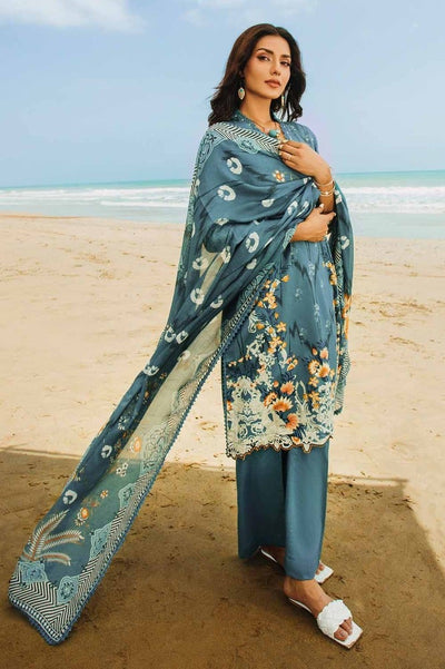 Gul Ahmed 3PC Digital Printed Corduroy Unstitched Suit with Cotton Net Dupatta CD-32007