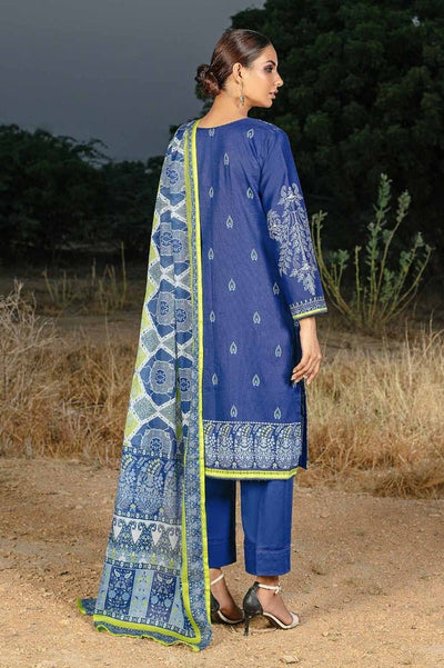 Gul Ahmed 3PC Digital Printed Embroidered Corduroy Unstitched Suit with Digital Printed Cotton Net Dupatta CD-32009