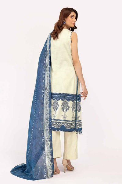 Gul Ahmed 3PC Unstitched Corduroy Suit with Cotton Net Dupatta CD-42005