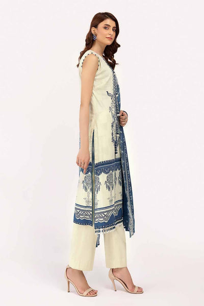 Gul Ahmed 3PC Unstitched Corduroy Suit with Cotton Net Dupatta CD-42005