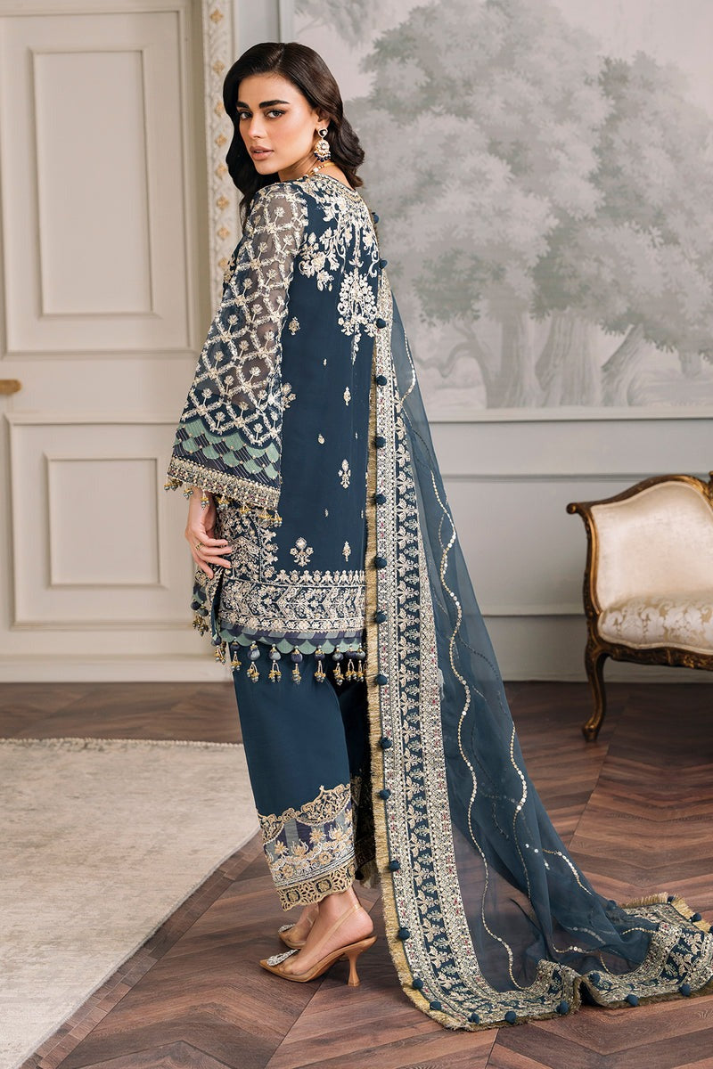 Baroque 3 Piece Unstitched Embroidered Chiffon Suit - CH12-01
