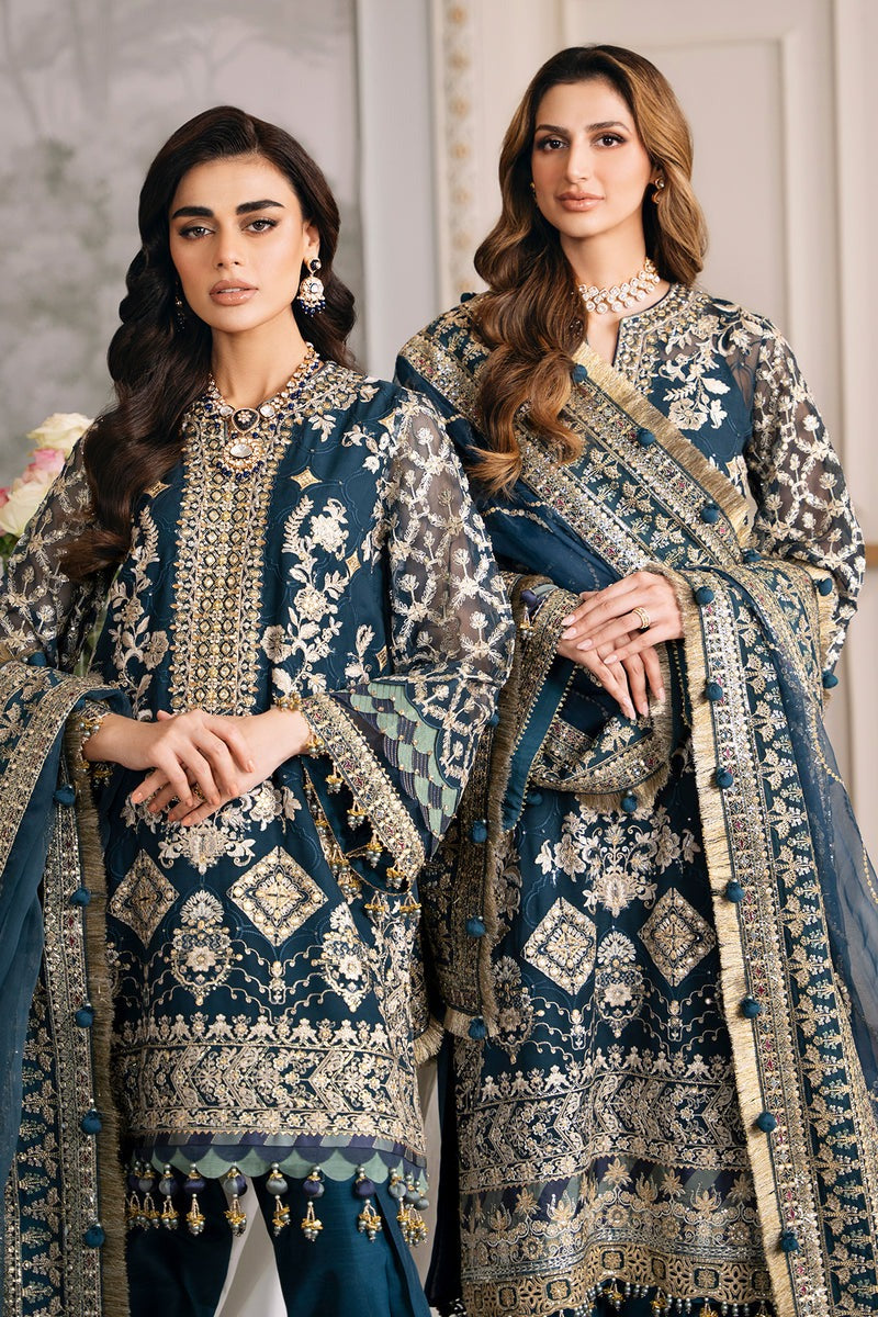 Baroque 3 Piece Unstitched Embroidered Chiffon Suit - CH12-01
