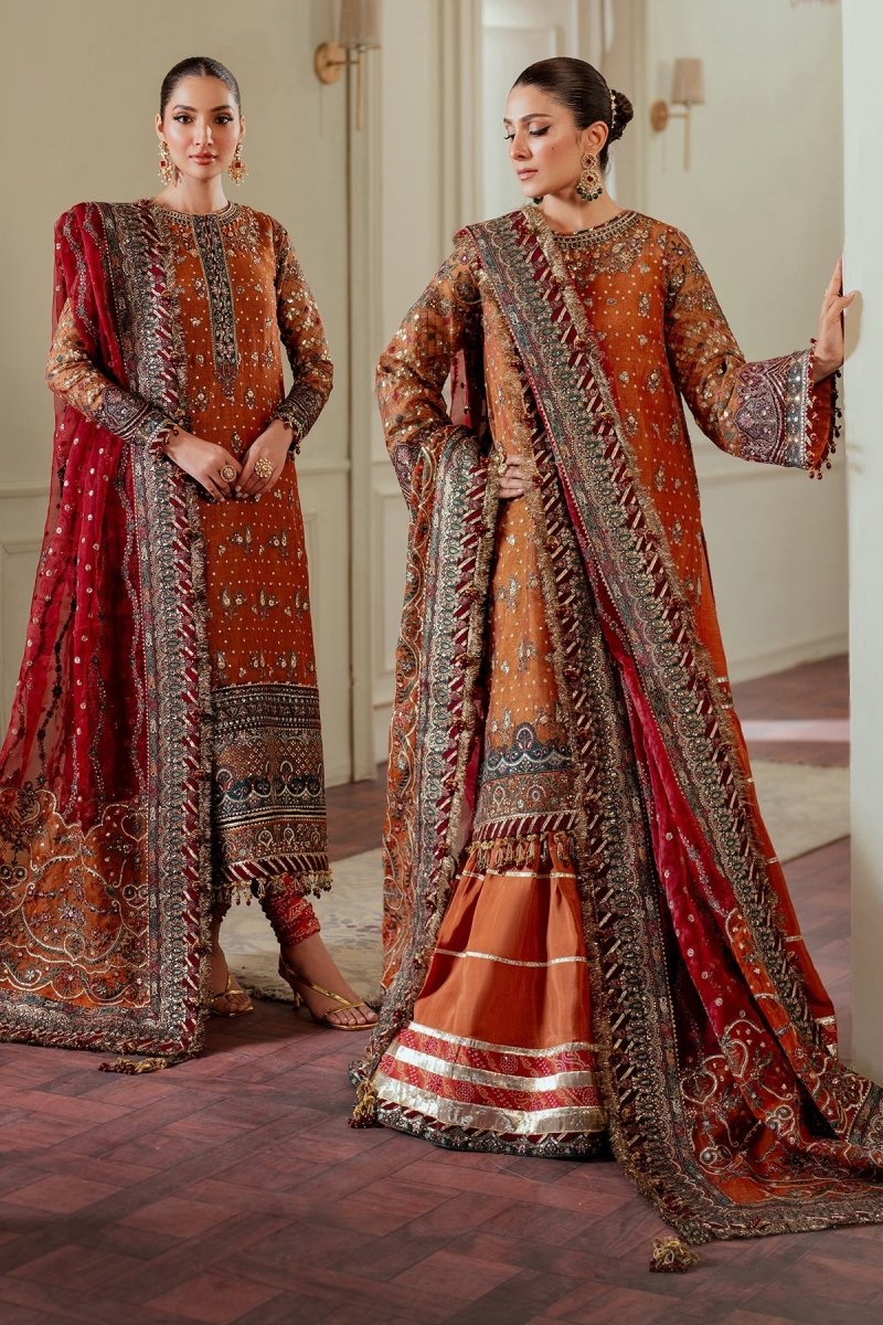 Baroque 3 Piece Unstitched Embroidered Net Suit - CH13-01