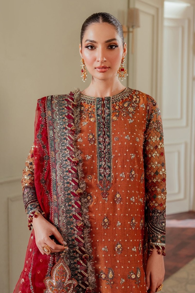 Baroque 3 Piece Unstitched Embroidered Net Suit - CH13-01