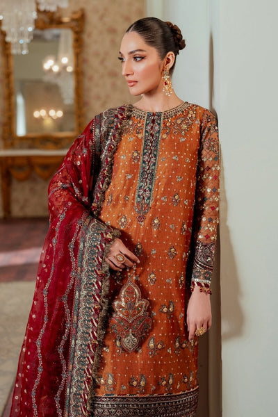 Baroque 3 Piece Unstitched Embroidered Net Suit - CH13-01