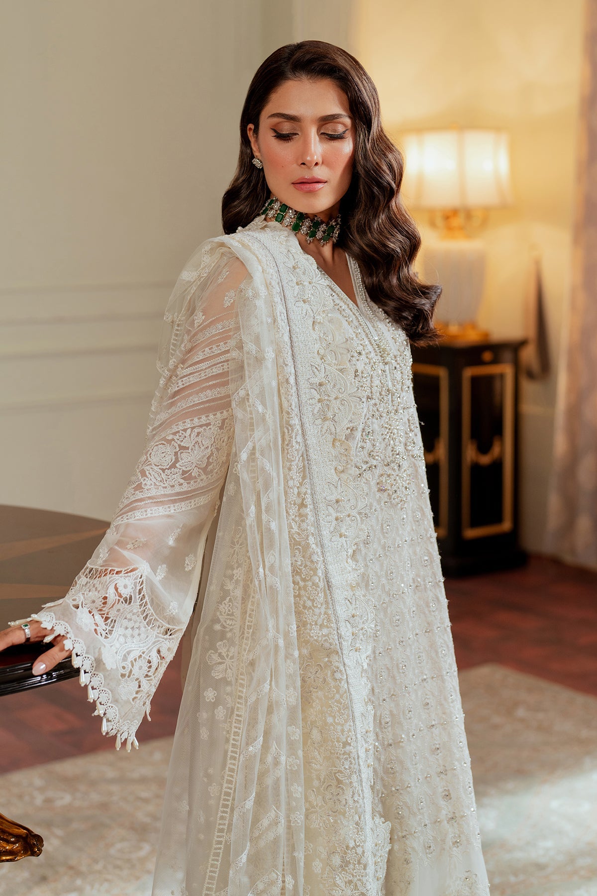 Baroque 3 Piece Unstitched Embroidered Chiffon Suit - CH13-02