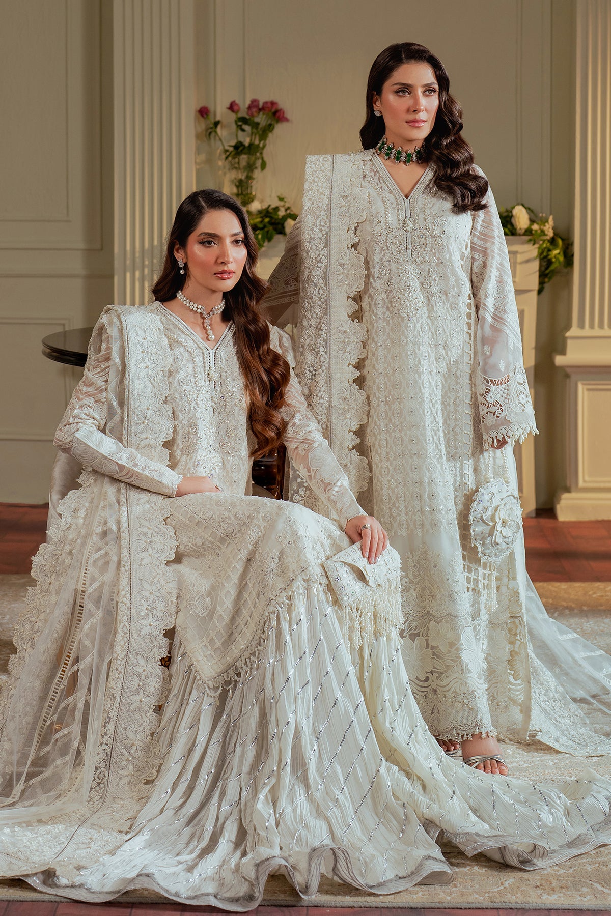 Baroque 3 Piece Unstitched Embroidered Chiffon Suit - CH13-02