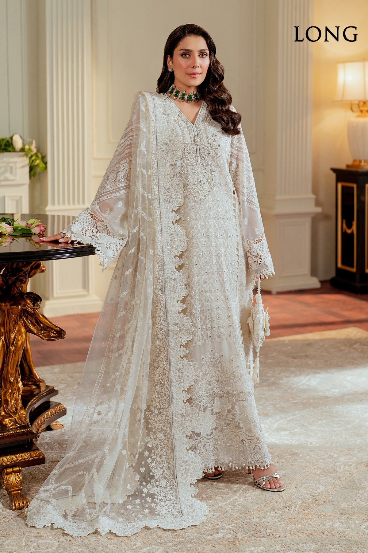 Baroque 3 Piece Unstitched Embroidered Chiffon Suit - CH13-02