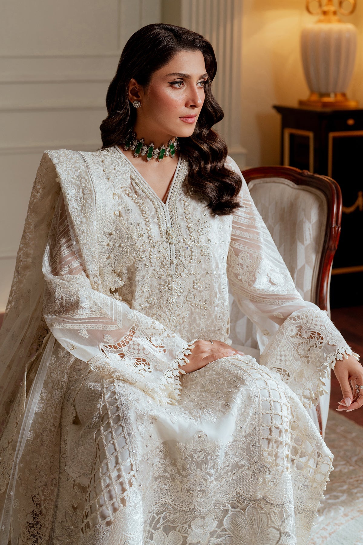 Baroque 3 Piece Unstitched Embroidered Chiffon Suit - CH13-02