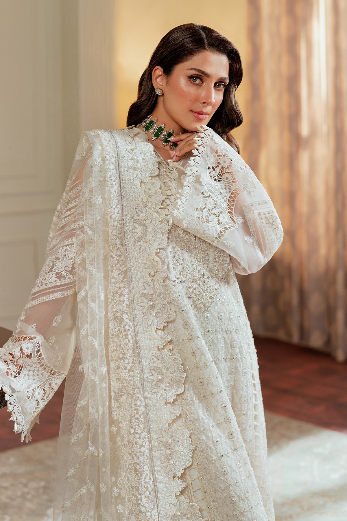 Baroque 3 Piece Unstitched Embroidered Chiffon Suit - CH13-02