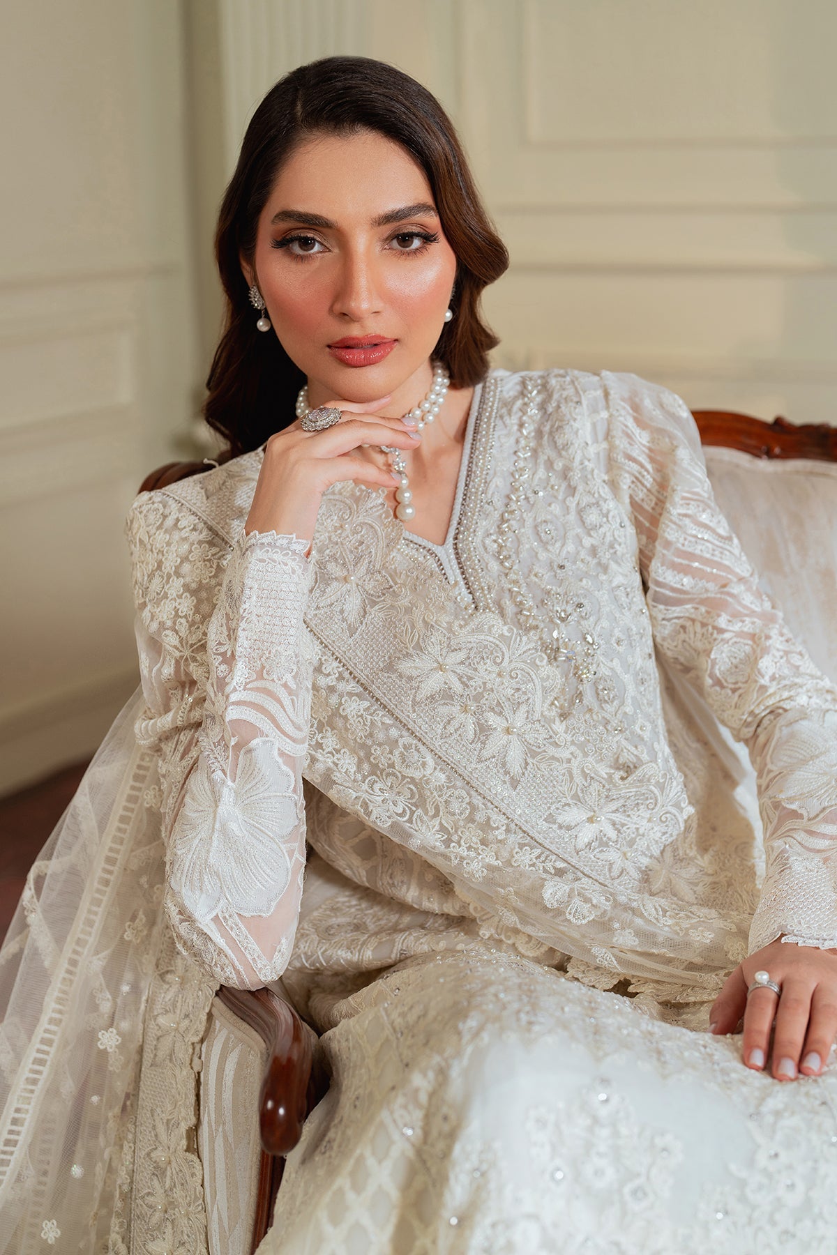 Baroque 3 Piece Unstitched Embroidered Chiffon Suit - CH13-02